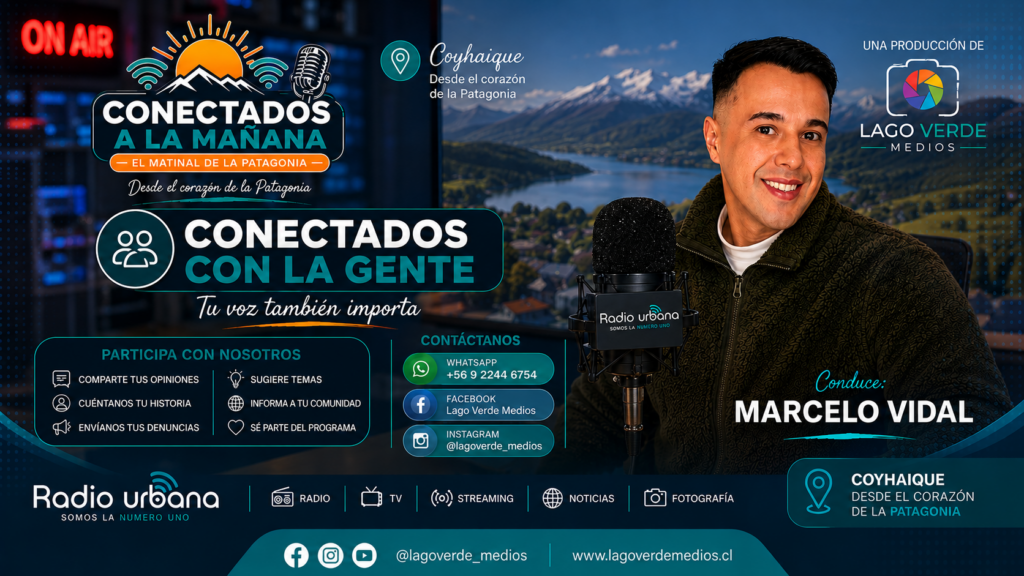 ¡LA PATAGONIA DESPIERTA! “CONECTADO A LA MAÑANA” LLEGA EN VIVO POR RADIO URBANA