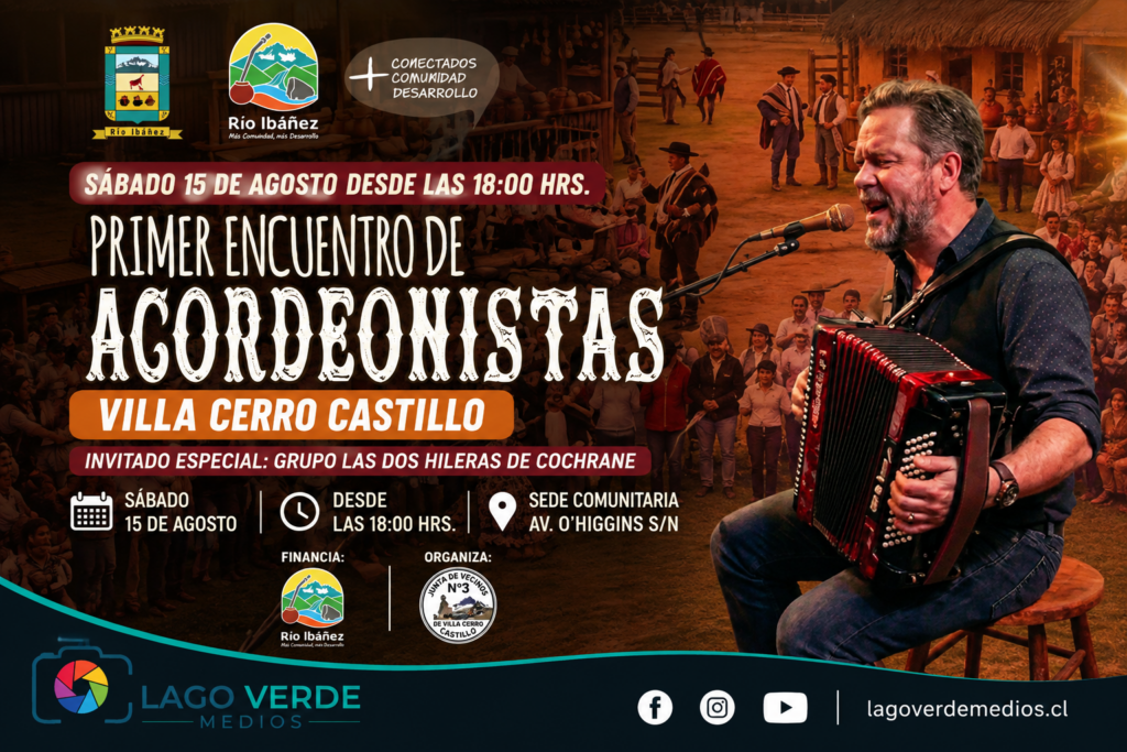 Villa Cerro Castillo será escenario del Primer Encuentro de Acordeonistas
